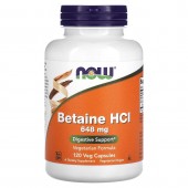 NOW foods Betaine HCl, 648 mg, 120 Veg Capsules