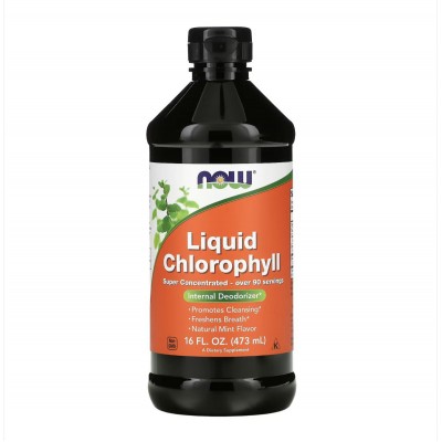 Now foods Liquid Chlorophyll Жидкий хлорофилл, натуральная мята