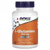 NOW foods L-Glutamine 500 mg L-глутамин 120 вегетарианских капсул