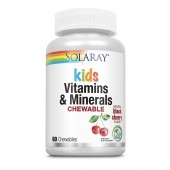 Solaray kids vitamins & minerals Детские витамины и минералы 60 жевательных таблеток.