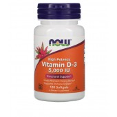NOW foods Vitamin D-3 5,000 IU 120 капсул