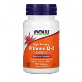 NOW foods Vitamin D-3 2,000 IU 120 капсул