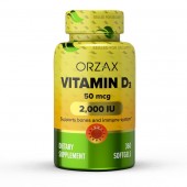 ORZAX Витамин D3 2,000 IU 360 капсул