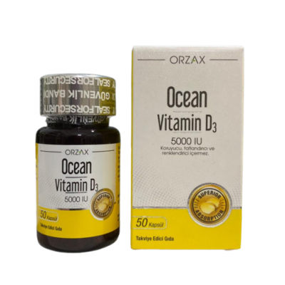 Ocean Витамин D3 5000 IU 50 капсул Orzax