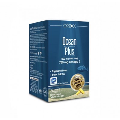 Ocean Plus Рыбий жир Омега 3 780 мг 30 капсул ORZAX.