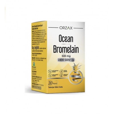 Ocean Bromelain 500 mg Бромелайн 30 капсул ORZAX