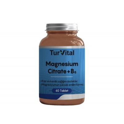 TurVital Magnesium Citrate + B6 Магний цитрат и витамин В6 в таблетках